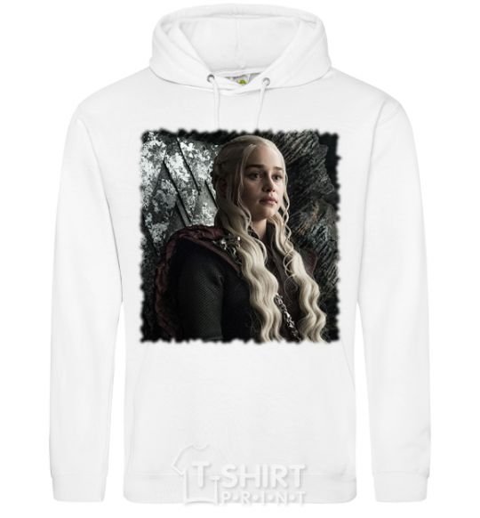 Men`s hoodie Daenerys White фото