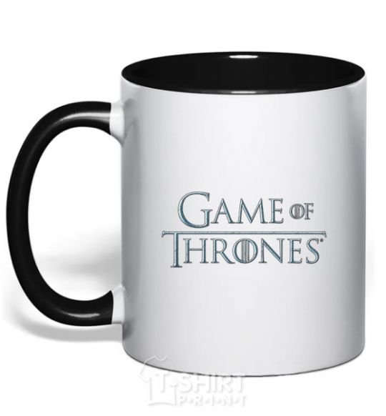 Mug with a colored handle Game of Thrones black фото