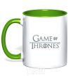 Mug with a colored handle Game of Thrones kelly-green фото