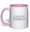 Mug with a colored handle Game of Thrones light-pink фото