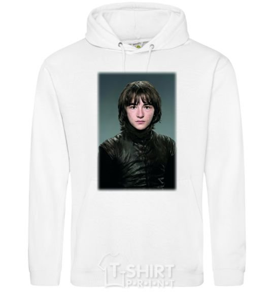 Мужская толстовка (худи) Young Bran Stark Белый фото