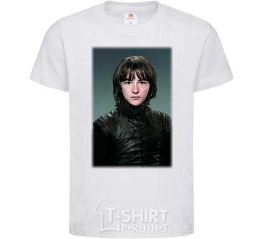 Kids T-shirt Young Bran Stark White фото