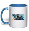 Mug with a colored handle Jon Snow Game of Thrones royal-blue фото
