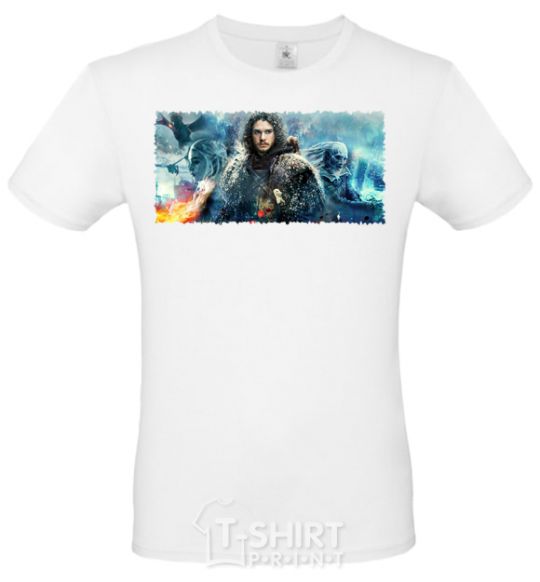 Men's T-Shirt Jon Snow Game of Thrones White фото