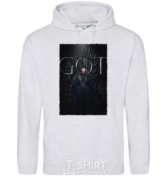 Men`s hoodie Bran Stark GOT sport-grey фото