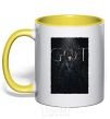 Mug with a colored handle Bran Stark GOT yellow фото