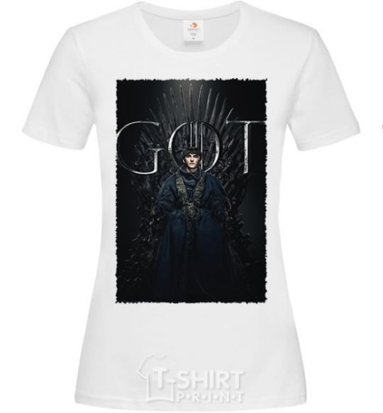 Women's T-shirt Bran Stark GOT White фото