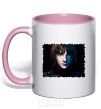 Mug with a colored handle Bran Stark light-pink фото