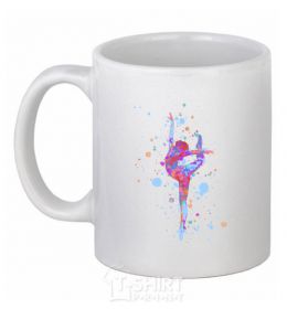 Ceramic mug Splash gymnastics White фото