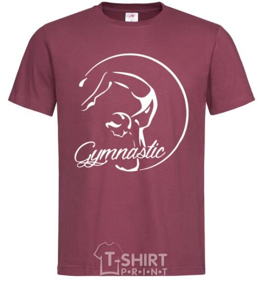 Men's T-Shirt Gymnastic burgundy фото