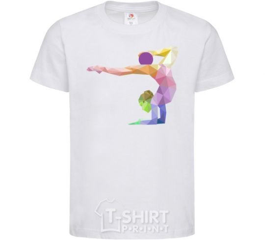 Kids T-shirt Gymnast geometry White фото