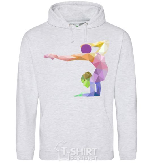 Men`s hoodie Gymnast geometry sport-grey фото