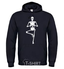 Men`s hoodie Скелет йога black фото