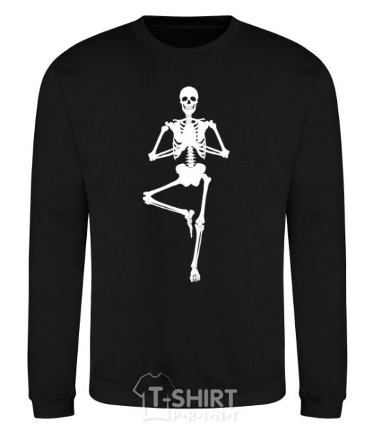 Sweatshirt Скелет йога black фото