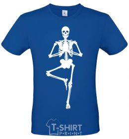 Men's T-Shirt Скелет йога royal-blue фото