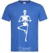 Men's T-Shirt Скелет йога royal-blue фото
