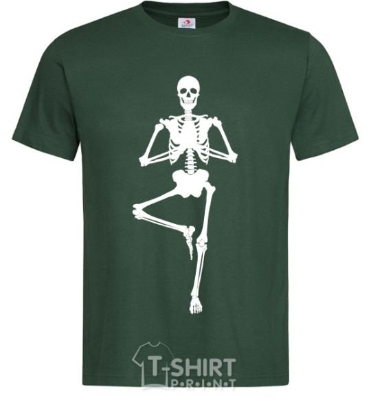 Men's T-Shirt Скелет йога bottle-green фото