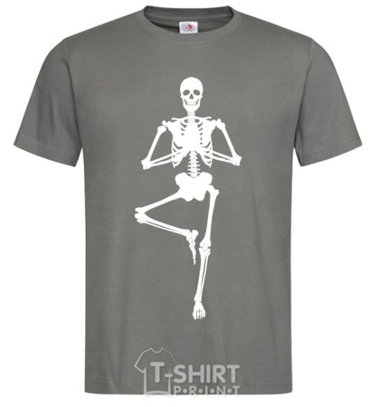 Men's T-Shirt Скелет йога dark-grey фото