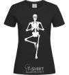 Women's T-shirt Скелет йога black фото
