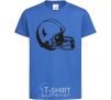 Kids T-shirt A helmet with a crack royal-blue фото