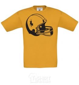 Kids T-shirt A helmet with a crack cornsilk фото
