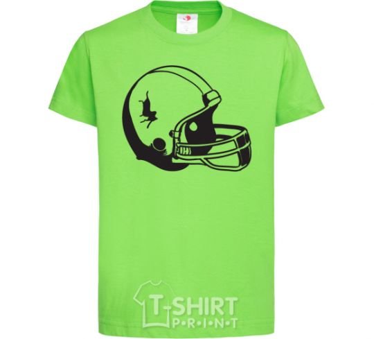 Kids T-shirt A helmet with a crack orchid-green фото