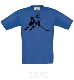 Kids T-shirt Hockey player royal-blue фото