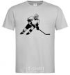 Men's T-Shirt Hockey player grey фото