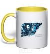 Mug with a colored handle Game of thrones full colours yellow фото