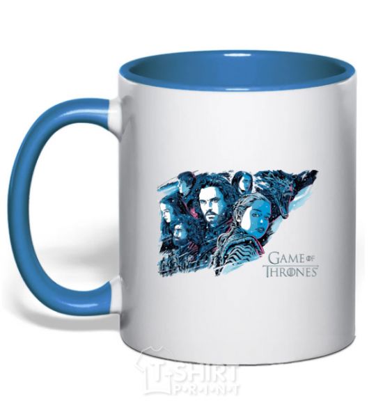 Mug with a colored handle Game of thrones full colours royal-blue фото