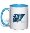 Mug with a colored handle Game of thrones full colours sky-blue фото