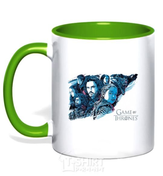 Mug with a colored handle Game of thrones full colours kelly-green фото