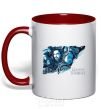 Mug with a colored handle Game of thrones full colours red фото