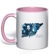 Mug with a colored handle Game of thrones full colours light-pink фото