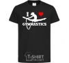 Детская футболка I love gymnastic Черный фото