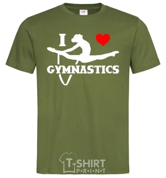 Men's T-Shirt I love gymnastic millennial-khaki фото