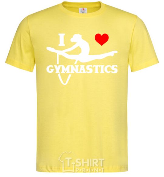 Men's T-Shirt I love gymnastic cornsilk фото