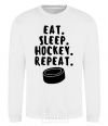 Sweatshirt Eat sleep hockey White фото