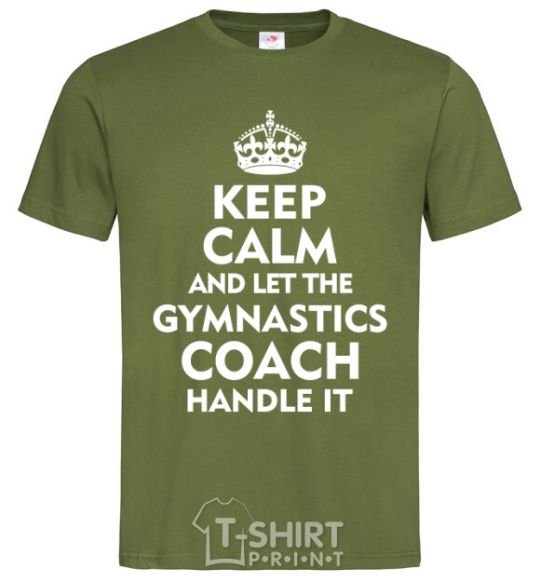 Men's T-Shirt Let the gymnastics coach handle it millennial-khaki фото