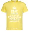 Men's T-Shirt Let the gymnastics coach handle it cornsilk фото