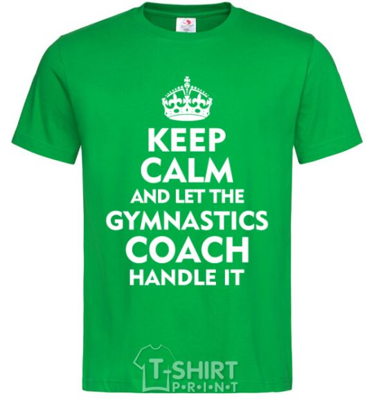 Men's T-Shirt Let the gymnastics coach handle it kelly-green фото