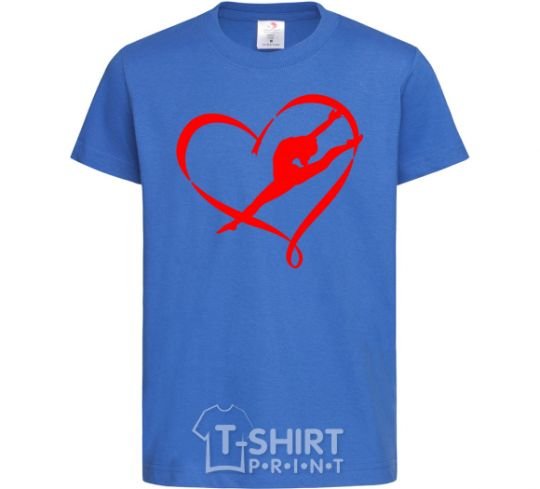 Kids T-shirt Heart gymnastic royal-blue фото
