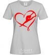 Women's T-shirt Heart gymnastic grey фото