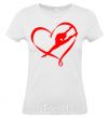 Women's T-shirt Heart gymnastic White фото