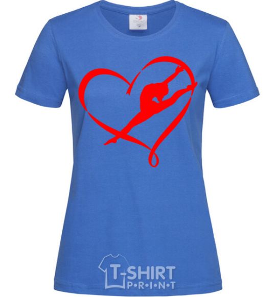 Women's T-shirt Heart gymnastic royal-blue фото