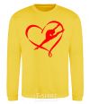 Sweatshirt Heart gymnastic yellow фото