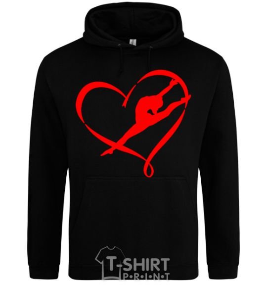 Men`s hoodie Heart gymnastic black фото