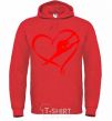 Men`s hoodie Heart gymnastic bright-red фото