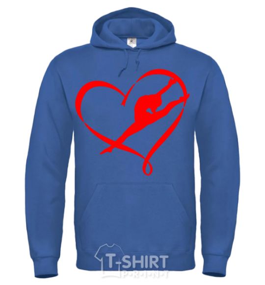 Men`s hoodie Heart gymnastic royal фото