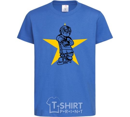 Kids T-shirt Hockey star royal-blue фото